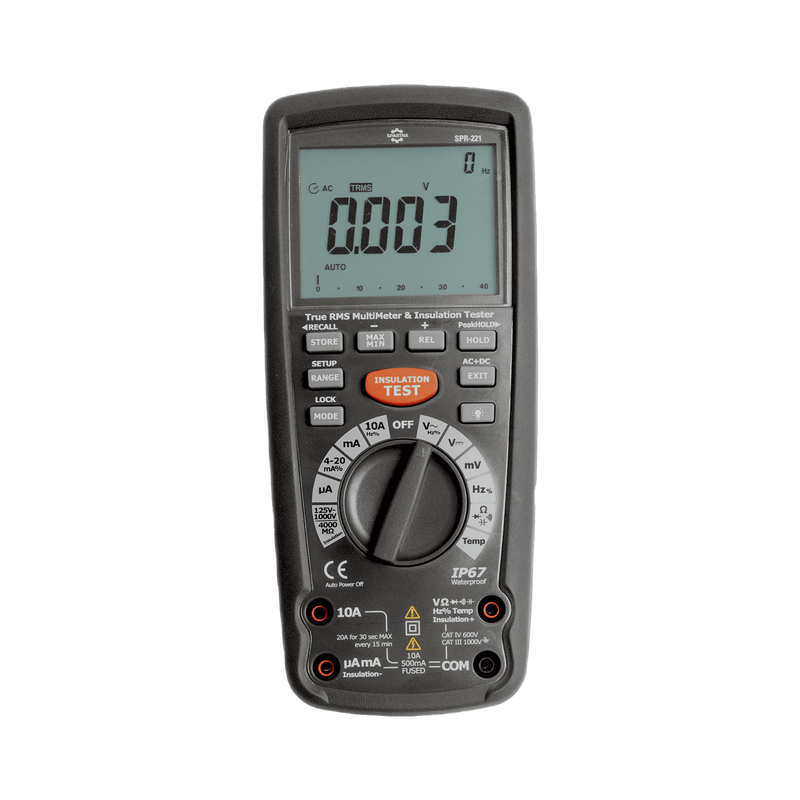 Spartna SPR-221 Insulation Tester with True RMS Multimeter