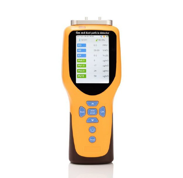 Spartna SPR-714 Multi Portable Gas Detector and Dust Particle Detector (O2, CO, H2S, CH4, PM10, PM2.5, PM1.0, PM0.3)