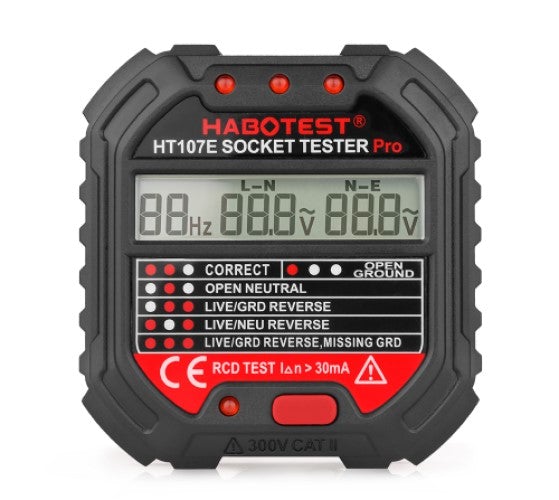 HABOTEST Socket Tester Automatic Electric Circuit HT107E