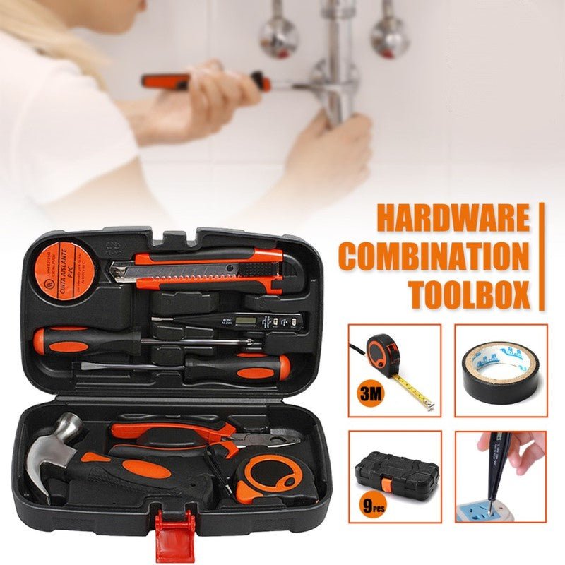LOMVUM GJT010101 9pcs Home DIY Hand Tool Set Household Mini Tool Set