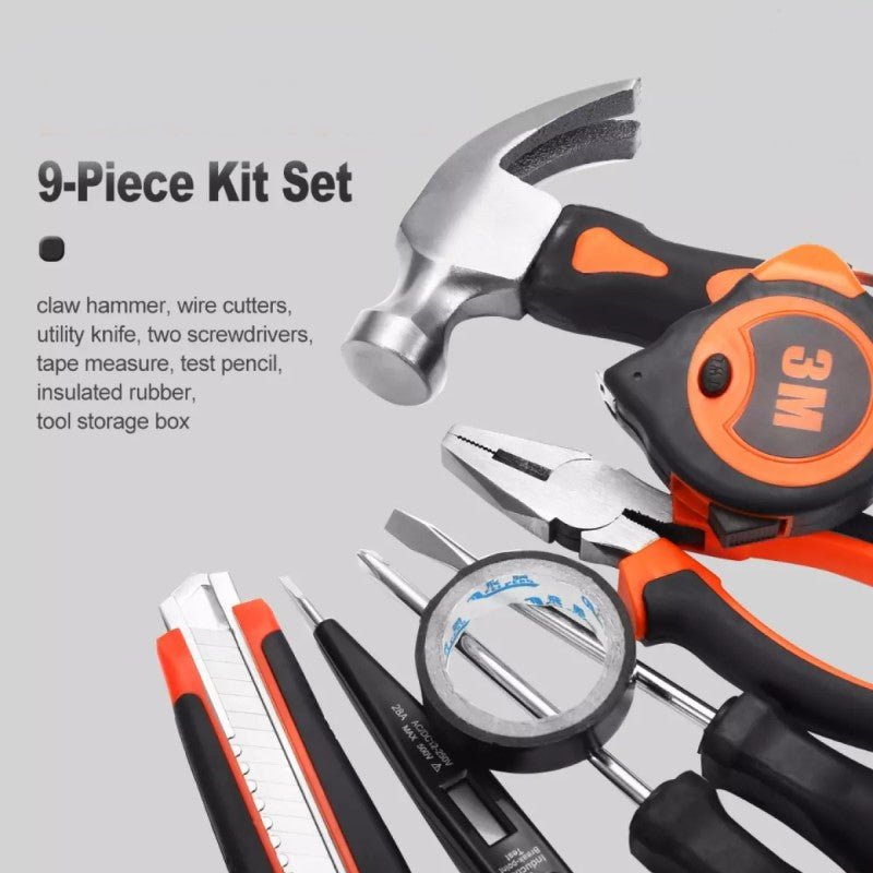 LOMVUM GJT010101 9pcs Home DIY Hand Tool Set Household Mini Tool Set