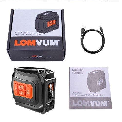LOMVUM 2 in 1 5M Tape Measure and Laser Distance Meter 60M LTM-60M
