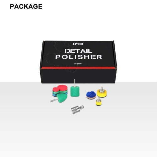 SPTA 78Pcs Mini Detail Polisher With Polishing Pads Buffing Pads Kit