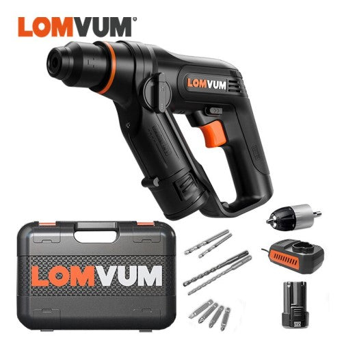LOMVUM Electric Rotary Hammer Drill Demolition Hammer Z0A LV01 12